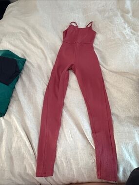 wild fable Burgundy Ribbed Jumpsuit